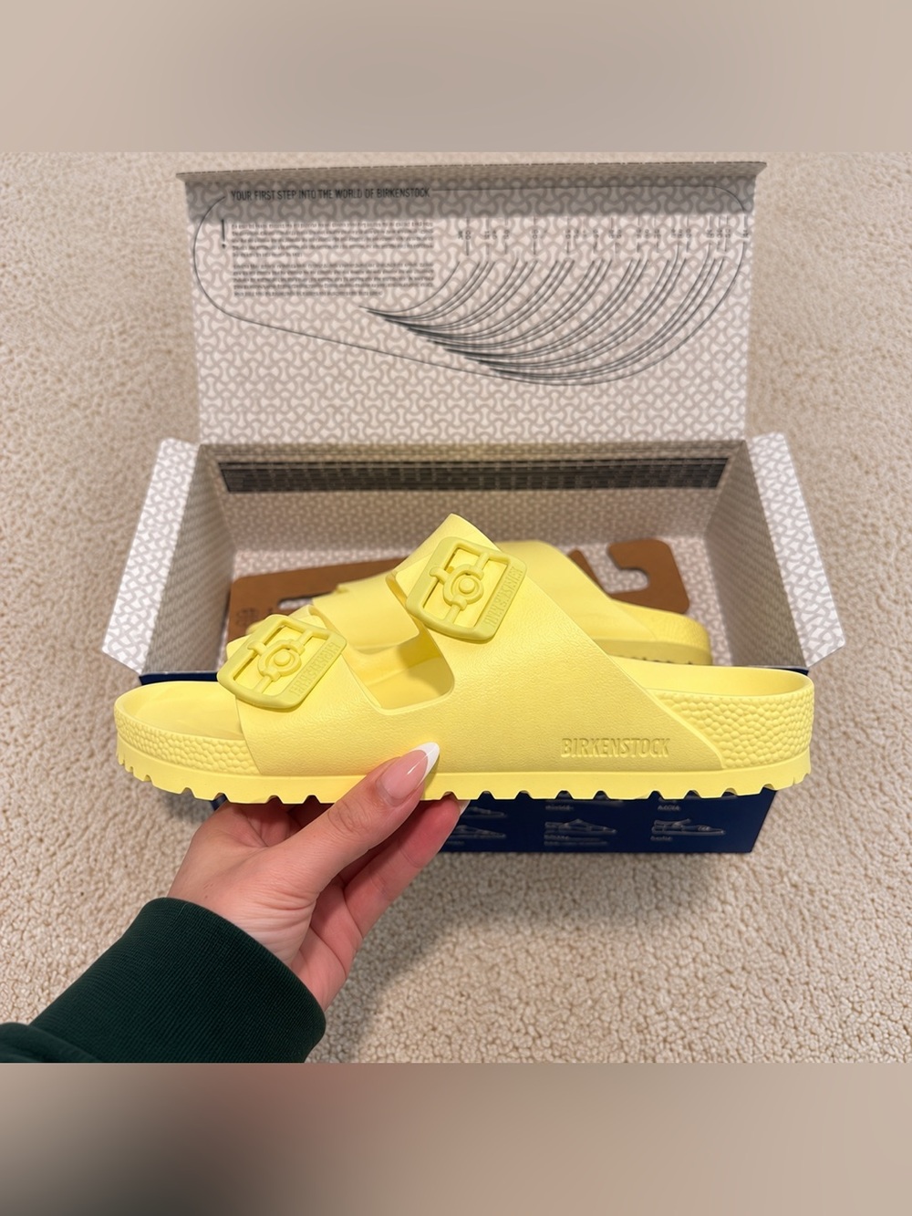 Birkenstock Arizona EVA Yellow Sandals Size 37